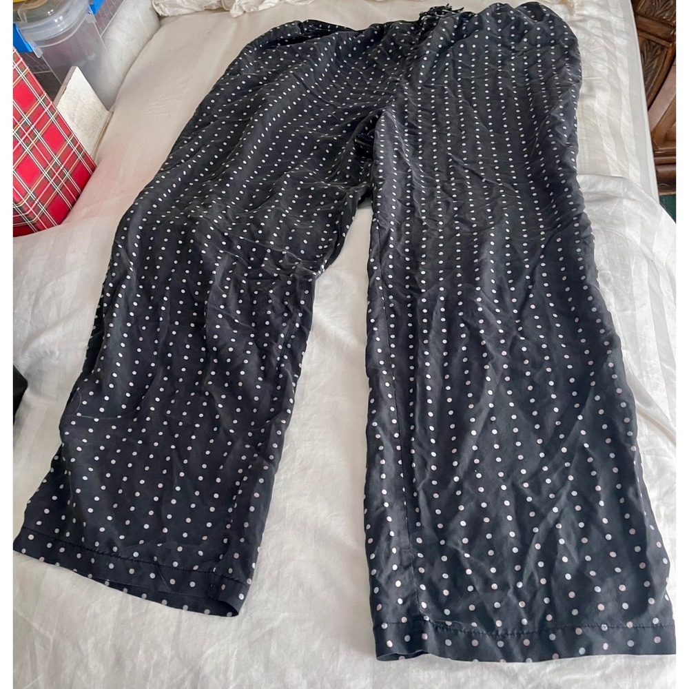Women's Gilligan & O'Malley Black Polka Dot Pajama Pants Sleepwear Y2K SZ XL - Picture 7 of 7